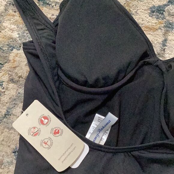 New. Tommy Bahama black tummy control swimsuit. Normally $149. Size 6 - Picture 11 of 11